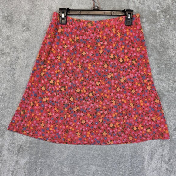Coldwater Creek Skirt Womens Medium Floral A Line Pull On Stretch Made in USA - Picture 5 of 6